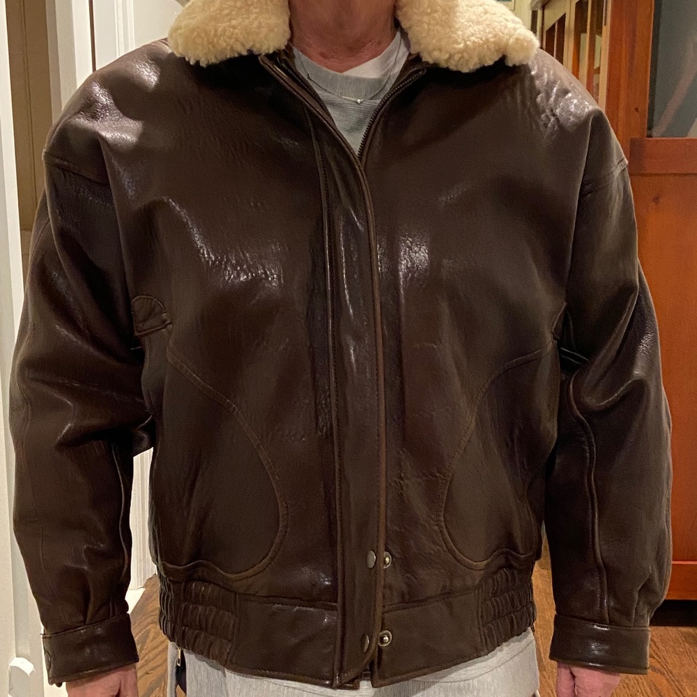 Leather Bomber Jacket
